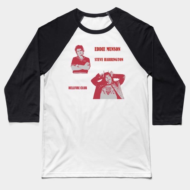 Steve and Eddie Stranger Things Baseball T-Shirt by EmeraldWasp